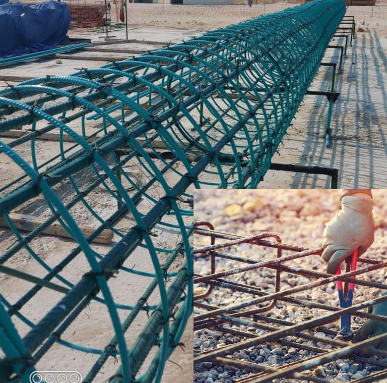 Steel fixing and piling rebar works